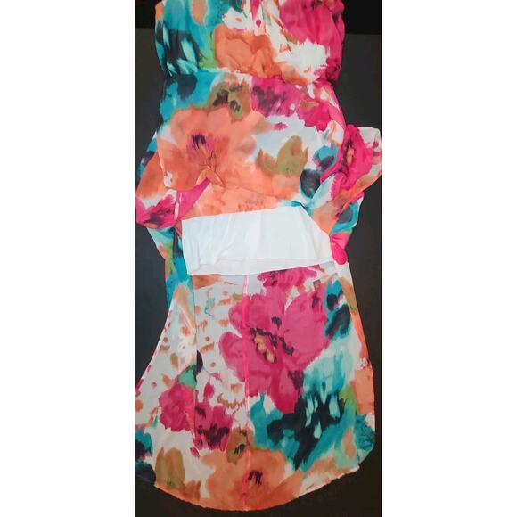 Bisou Bisou Women's 10 Halter Tank Sleeveless Maxi Half Sheer Skirt - Picture 6 of 8